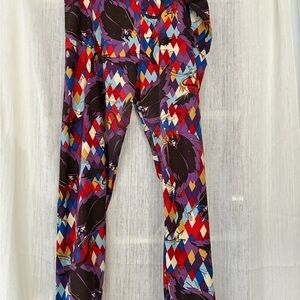 B1G1free//LuLaRoe MALEFICENT Leggings with Colorful Diamond Pattern